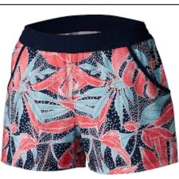 Columbia PFG women’s 5” tidal shorts navy blue/pink size large - Picture 1 of 4